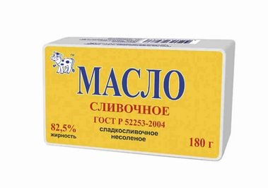 МАСЛО Сливочное Традиционное 82,5 % 180 г / СигмаХолод