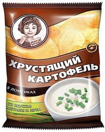 ЧИПСЫ Хрустящий картофель со вкусом сметаны и лука 70 г