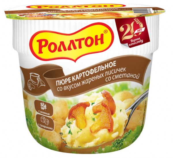 БП Карт.Пюре Ролтон со Вкусом Жареных Лисичек со Сметаной 40 гр