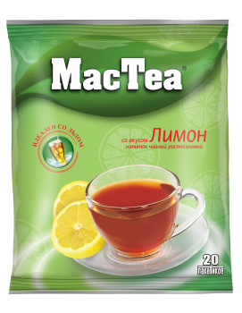 Напиток чайный MacTea с ароматом "Лимон" 20х16г