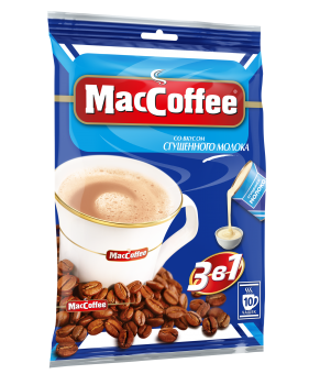 Напиток кофейный растворимый MACCOFFEE 3в1 со вкусом сгущенного молока м/у 10х20г
